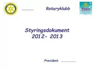 styringsdokument 2012 2013