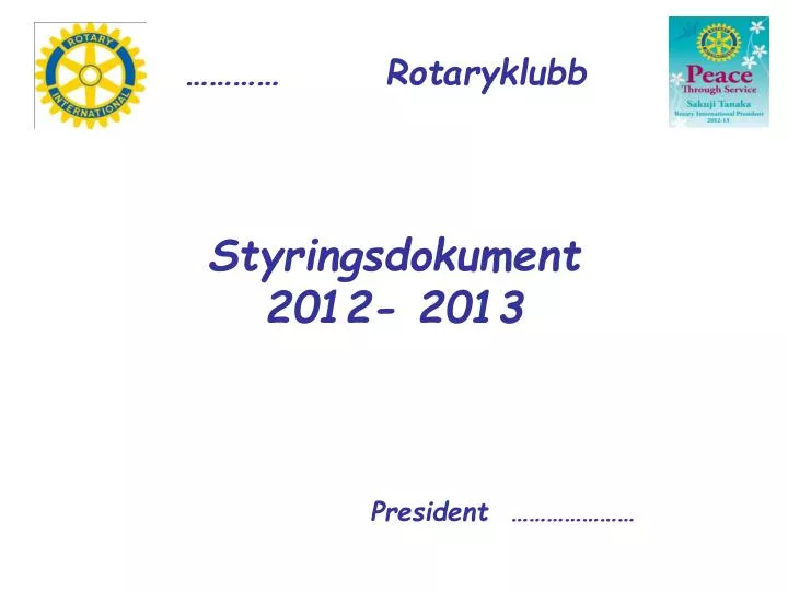 styringsdokument 2012 2013
