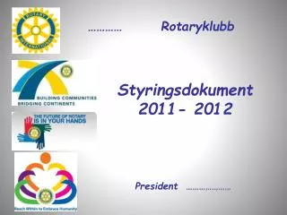 Styringsdokument 2011- 2012