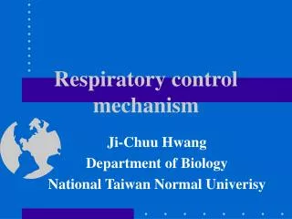 Respiratory control mechanism