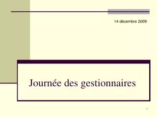 journ e des gestionnaires