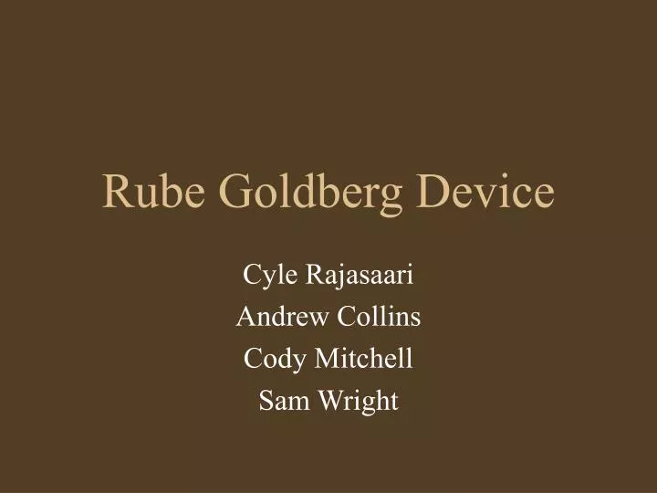 rube goldberg device