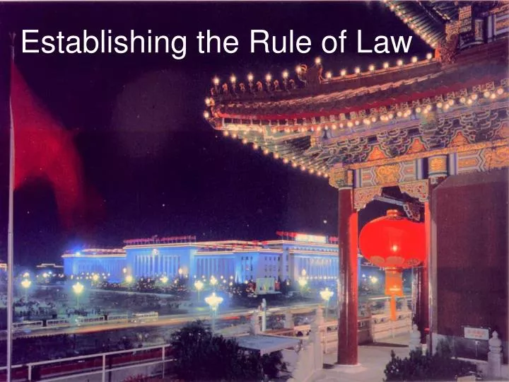 establishing the rule of law