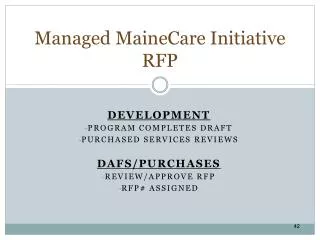 Managed MaineCare Initiative RFP