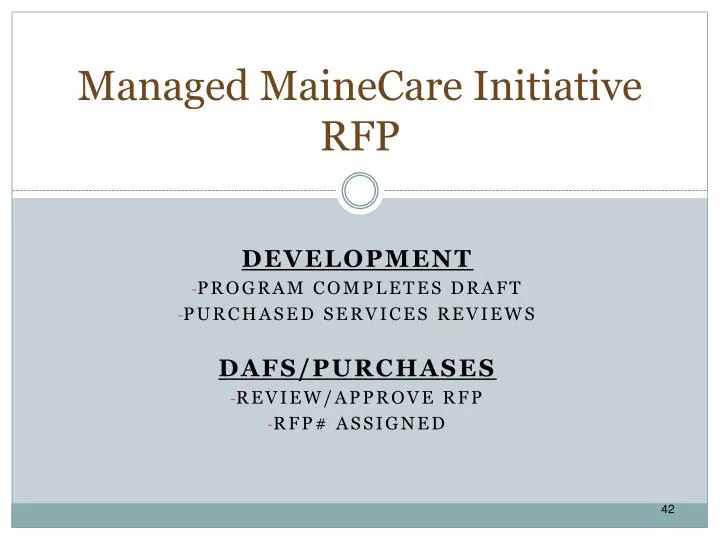 managed mainecare initiative rfp