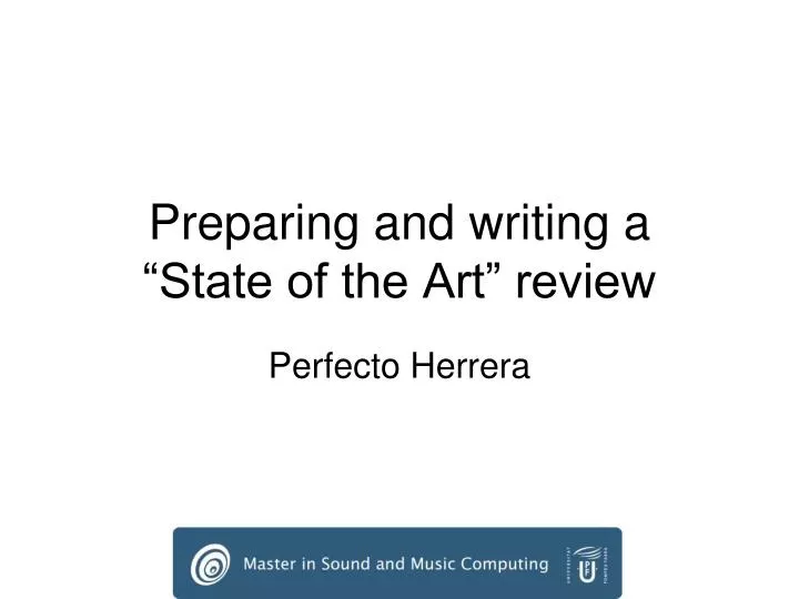 preparing and writing a state of the art review