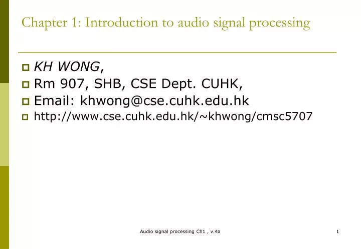 chapter 1 introduction to audio signal processing