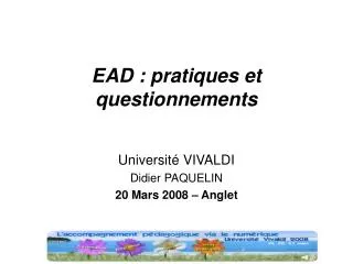 ead pratiques et questionnements