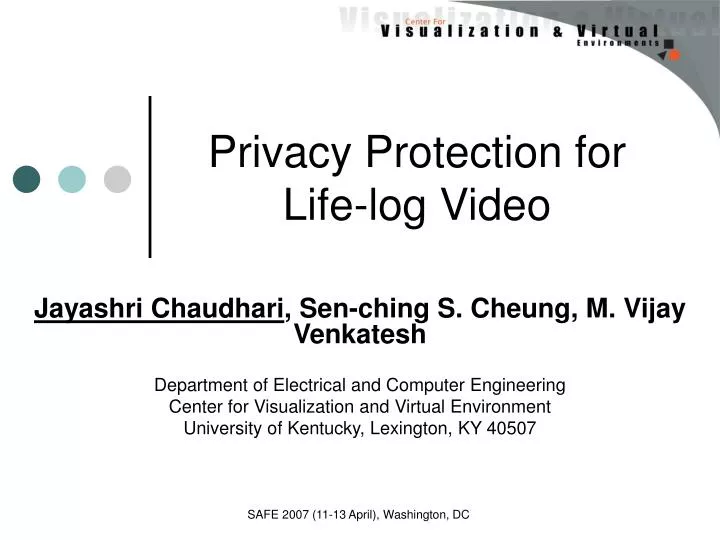 privacy protection for life log video