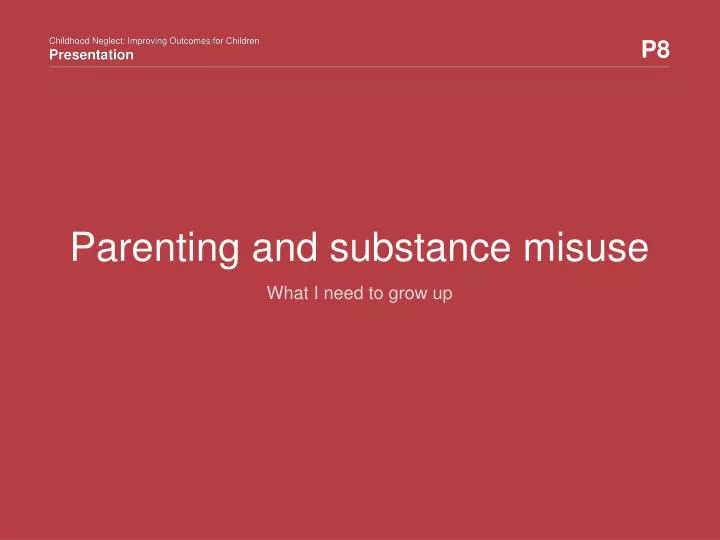 parenting and substance misuse