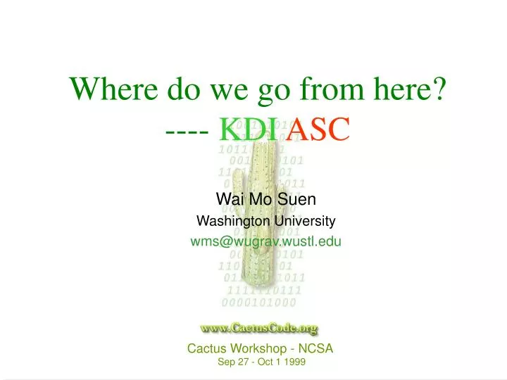 where do we go from here kdi asc