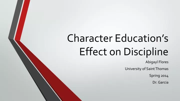character education s effect on discipline