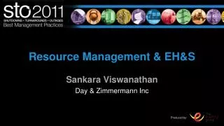 Resource Management &amp; EH&amp;S