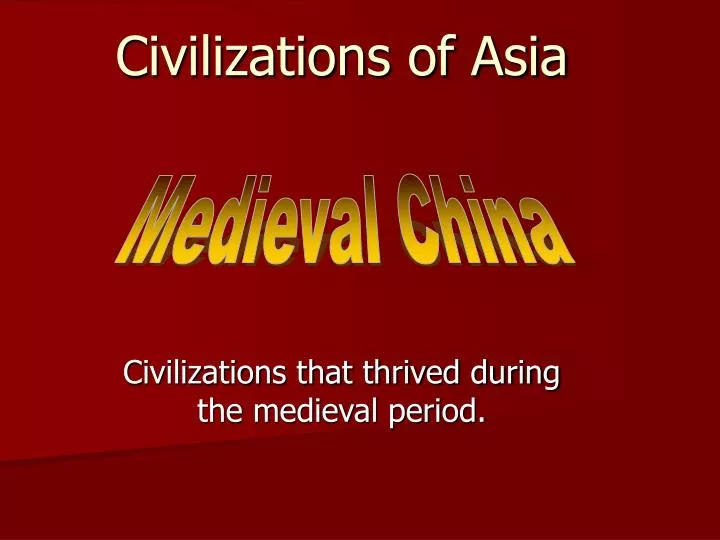 civilizations of asia