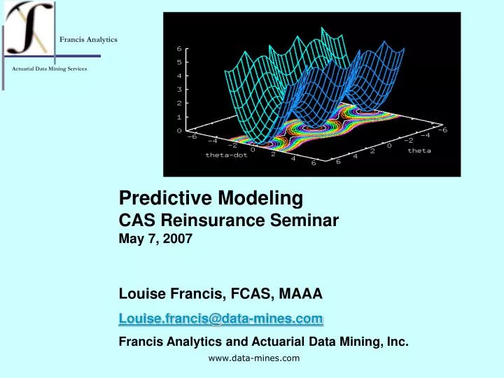 predictive modeling cas reinsurance seminar may 7 2007