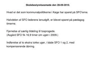 skolebestyrelsesm de den 28 09 2010