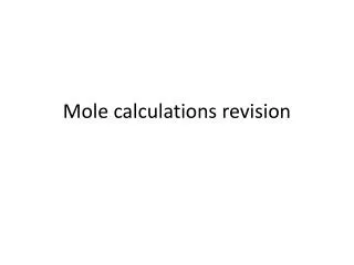 Mole calculations revision