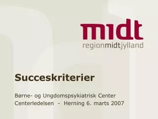 Succeskriterier