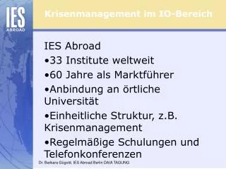 krisenmanagement im io bereich