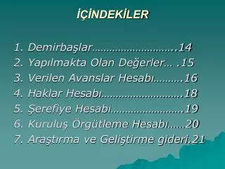 ndek ler
