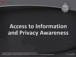 Access to Information and Privacy Awareness