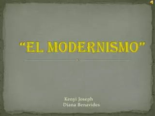 el m odernismo
