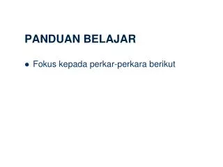 panduan belajar