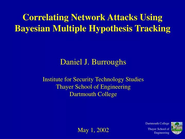 correlating network attacks using bayesian multiple hypothesis tracking