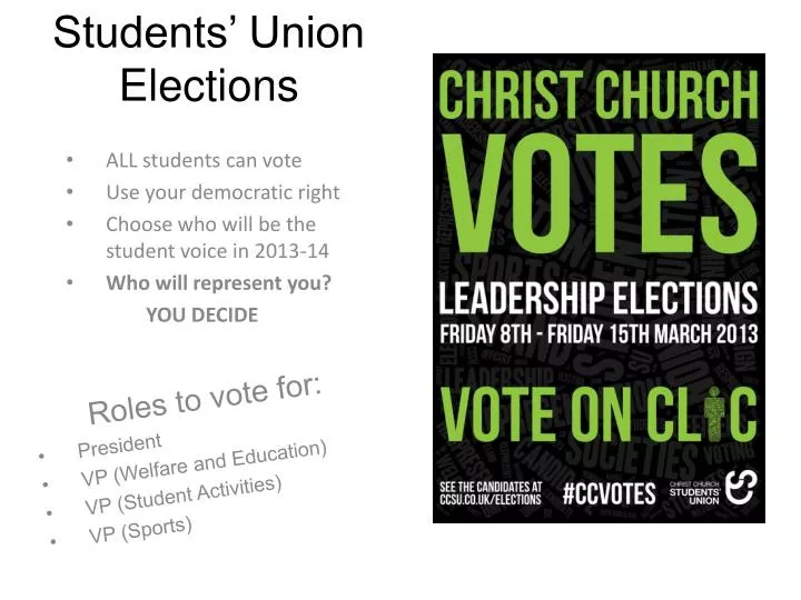 students union elections