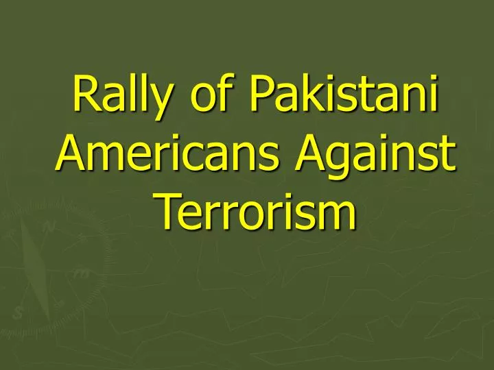 rally of pakistani americans against terrorism
