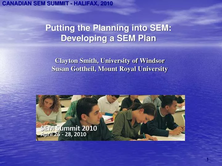 putting the planning into sem developing a sem plan