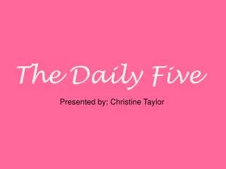 the daily five
