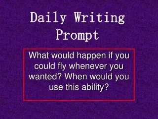 Daily Writing Prompt