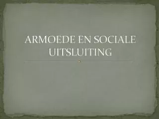 armoede en sociale uitsluiting
