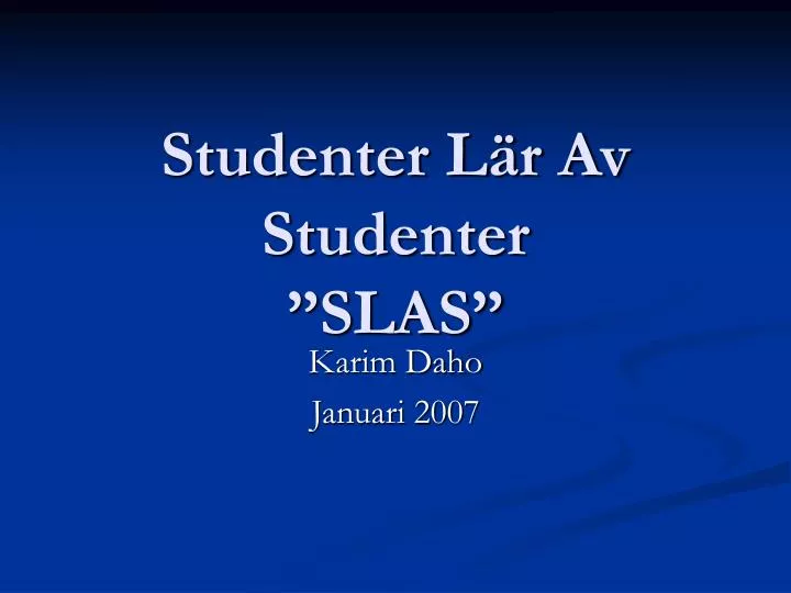 studenter l r av studenter slas