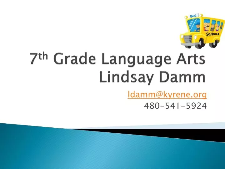 7 th grade language arts lindsay damm