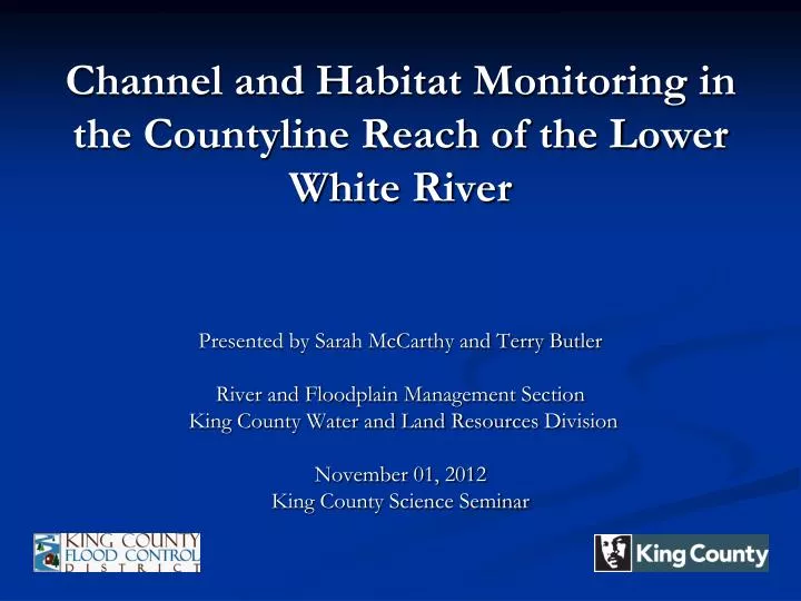 channel and habitat monitoring in the countyline reach of the lower white river