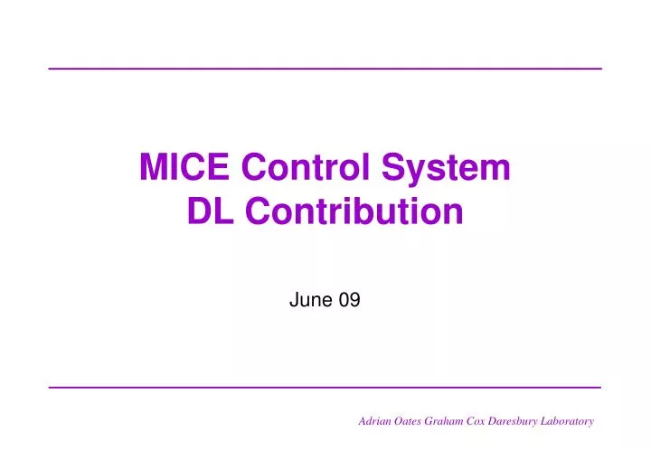 mice control system dl contribution