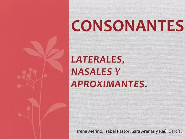 consonantes