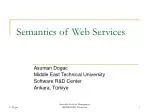 Semantics of Web Services - slide 1