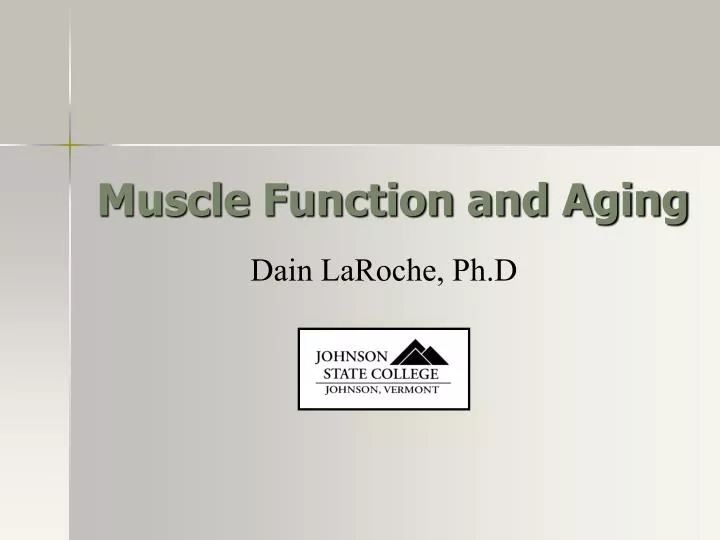 muscle function and aging