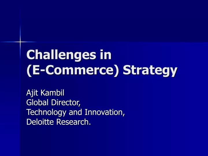 challenges in e commerce strategy