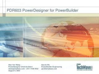 PDR603 PowerDesigner for PowerBuilder