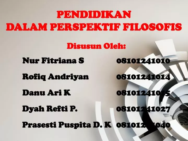 pendidikan dalam perspektif filosofis