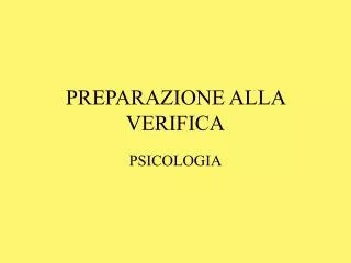 preparazione alla verifica