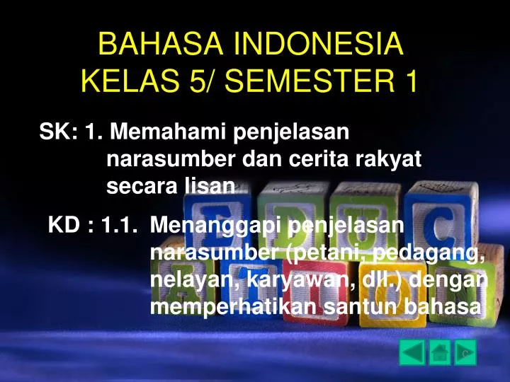 bahasa indonesia kelas 5 semester 1