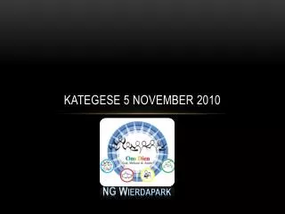 Kategese 5 November 2010