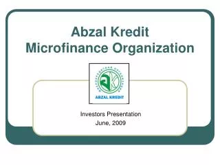Abzal Kredit Microfinance Organization