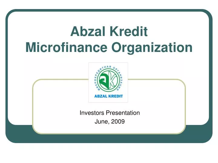 abzal kredit microfinance organization