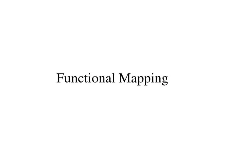 functional mapping